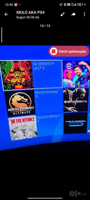 PS4 sotiladi arzon narxda