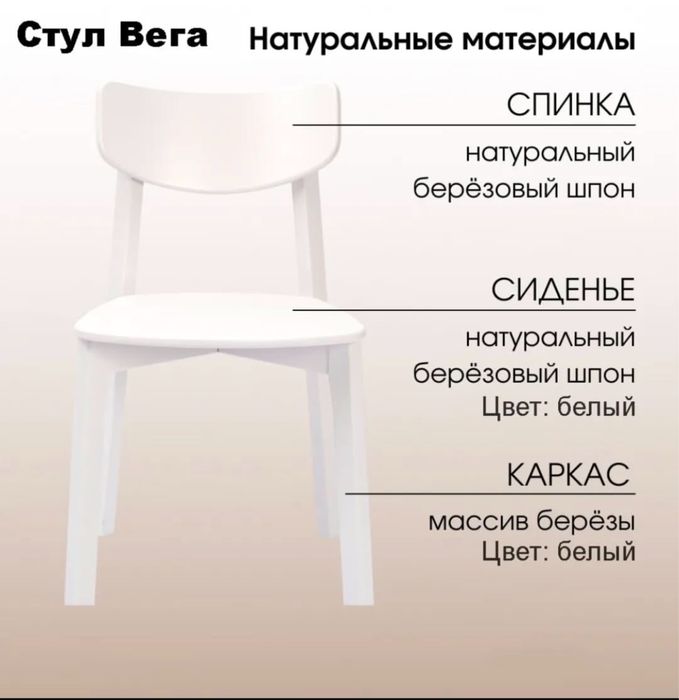 комплект на 4 персоны, стол + 4 стула