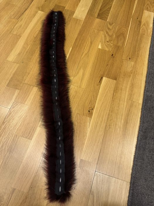 Guler blana naturala din   vulpe Polara bordo