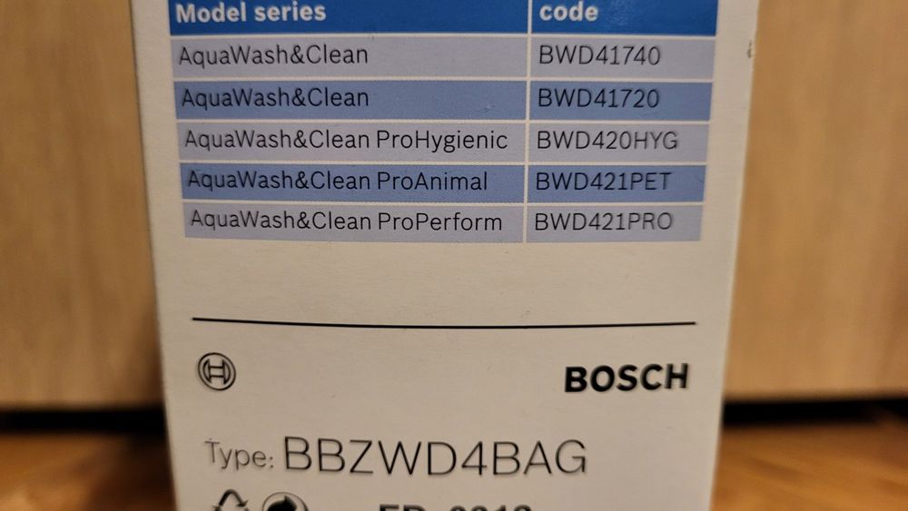 Торби за прахосмукачка Bosch /Бош Aqua wash &Clean , 4бр