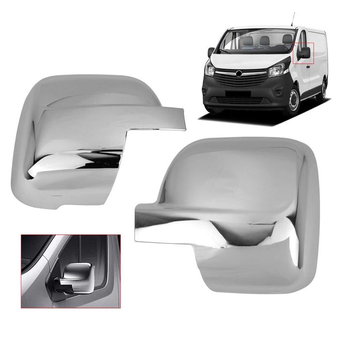 Хромирани Капаци за Огледала Opel Vivaro 2014- 2020 / Опел Виваро Хром