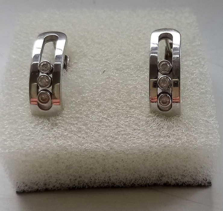 Серьги из белого золота