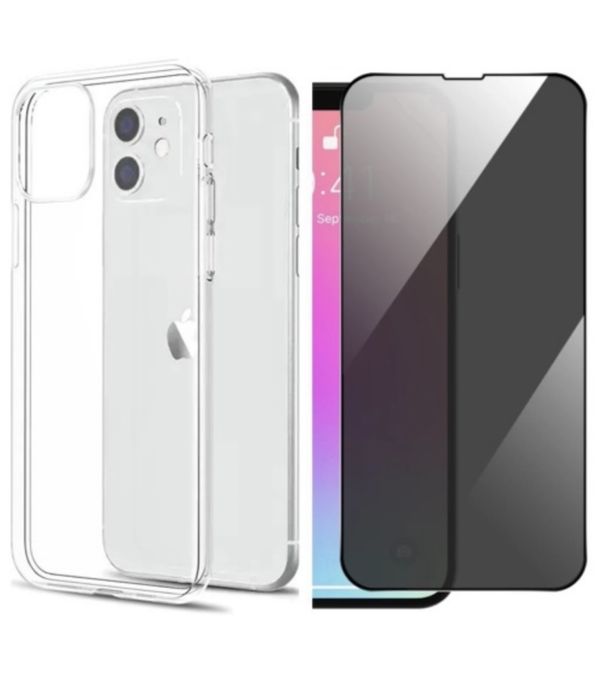Iphone 15/16E/16/17 PRO MAX AIR Husa Silicon Folie Sticla 6D Privacy