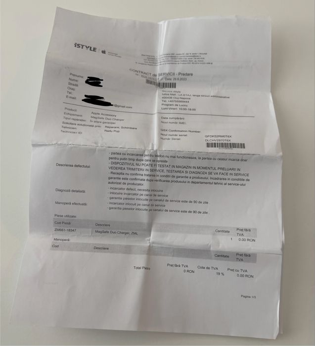 Incarcator Apple MagSafe Duo Charger Original schimbat la Apple
