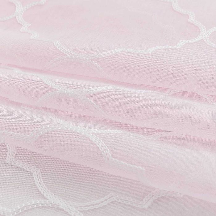 Комплект 2бр. Тюлени Пердета с Халки MIULEE, 140х260см, Розови