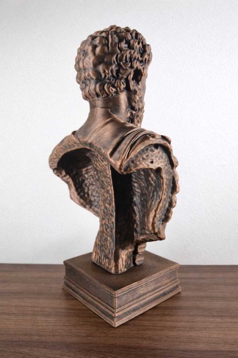Statuetă Bust Marcus Aurelius - Replică Muzeu, Finisat Manual