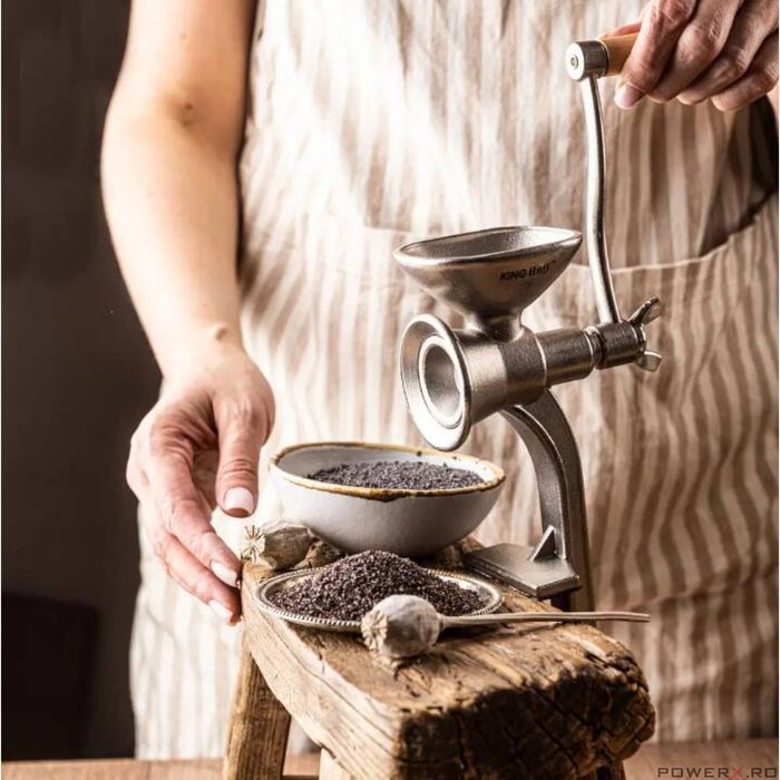 Masina pentru macinat seminte, manuala din otel inoxidabil, Kinghoff