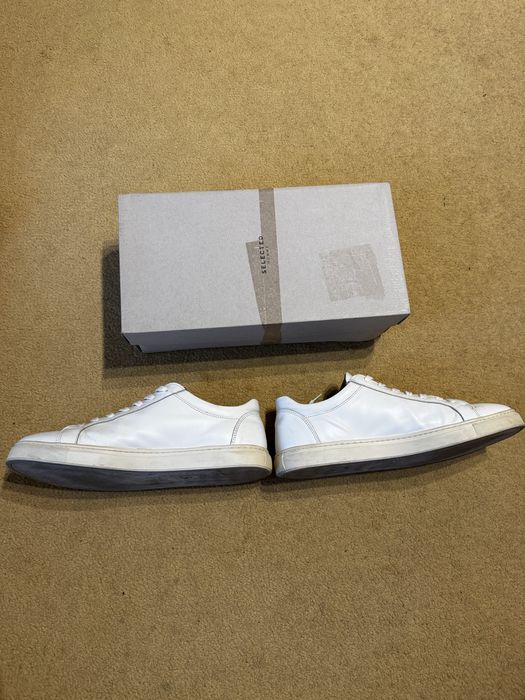 Sneakersi albi selected homme