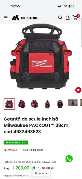 Geanta Milwaukee packout structured