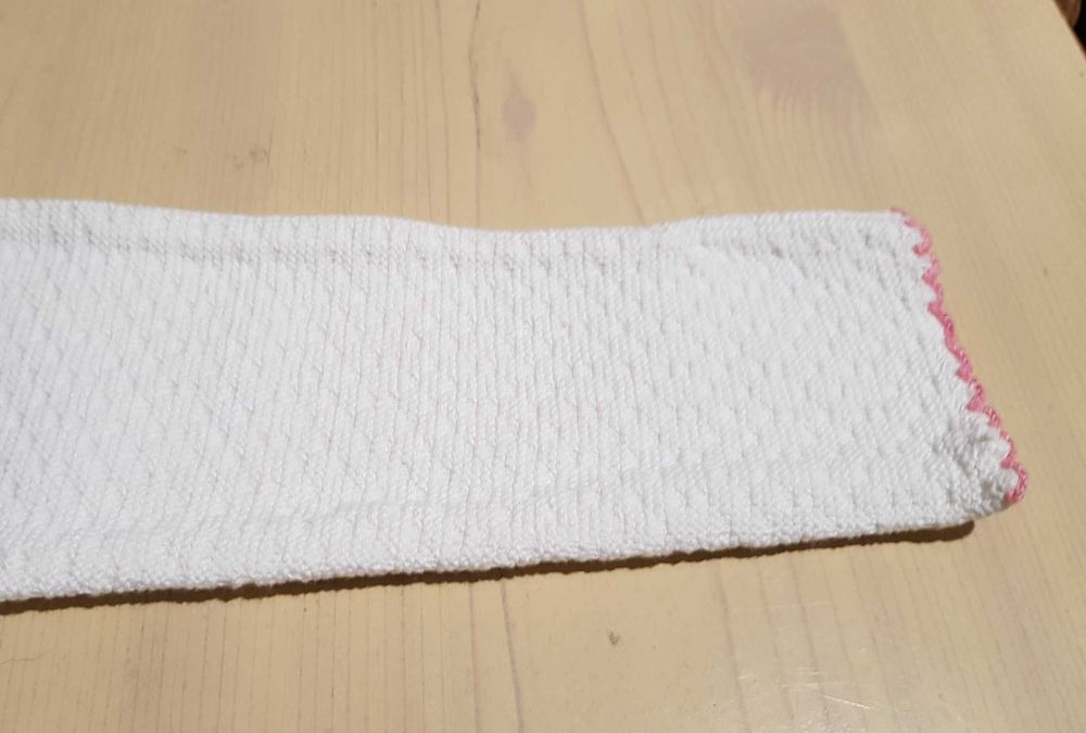 Бял комплект фанела и панталон плетени 1 - 2 год