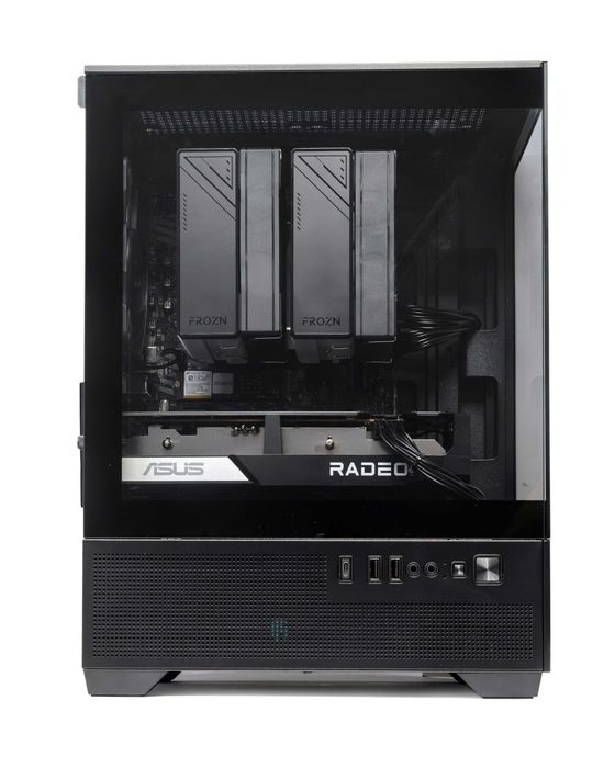 Черен геймърски компютър, Ryzen 5 5500, RX 6600 8GB GDDR6, RAM 16GB, NVME 512GB