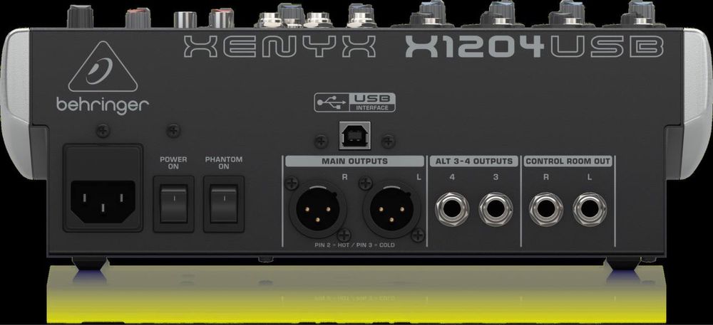 Behringer mixer Xenyx x1204-usb mixer.