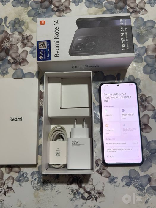 Redmi note 14 ideal 8/128 kar dak full