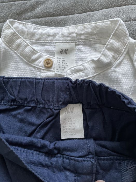 Lot 6 haine ocazie bebe 4-9 luni (camasi, pantaloni HM)