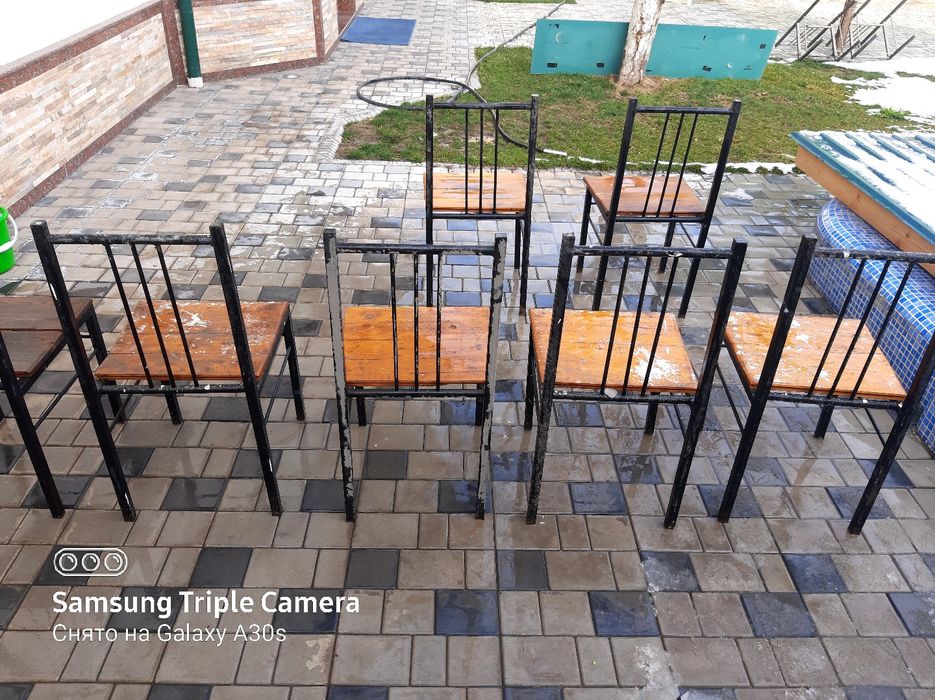 7 dona ishlatilgan temir stul sotiladi