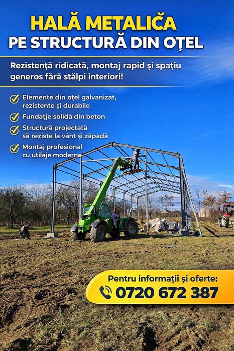 Vindem hala metalica învelite cu panouri sandviș