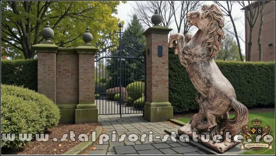 Statuetă căluț mare, arămiu patinat, model S37.