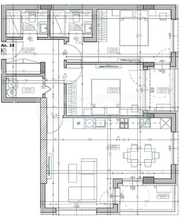 Продава се Тристаен апартамент в Варна, Младост 1 - 113 кв.м за 1487 €/кв.м - Снимка #1
