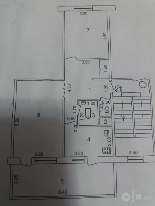Продаю квартиру Яшнабадский р-он Авиасозлар-1 Франция 62м2. 2-ком 4-эт