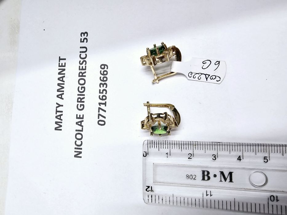 Maty Amanet Cercei din aur 14 k 6 g cod 220