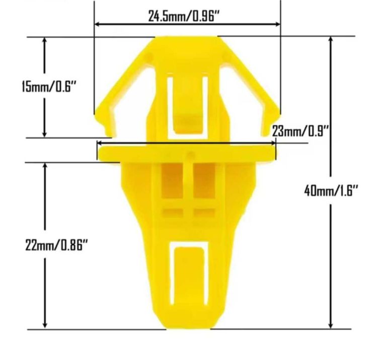 №498/А Щипки за предна броня 91578-T0A-003 Хонда ЦРВ 4 12-15