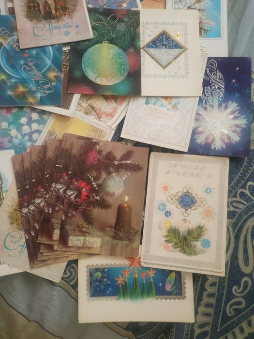 Новогодние открытки СССР. Чистые.