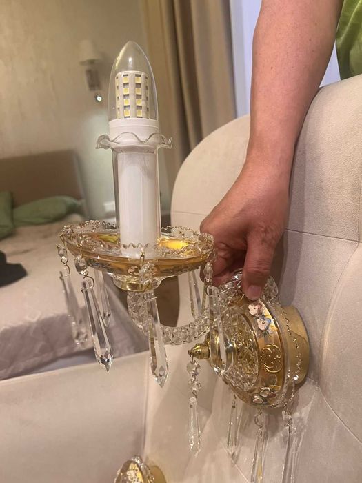 Люстра и бра хрустальные