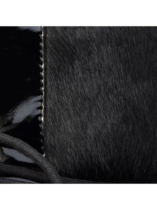 Eva Minge лачени черни боти 38