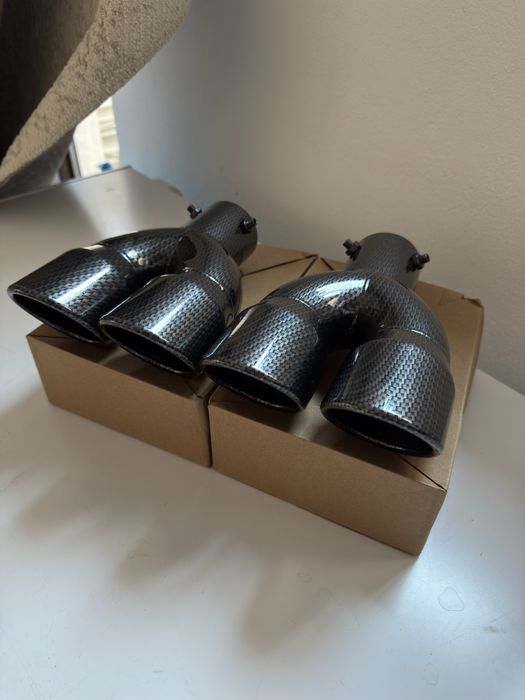 Ornament Evacuare Dubla Carbon Tip Tipsuri Mercedes BMW Audi Golf etc…