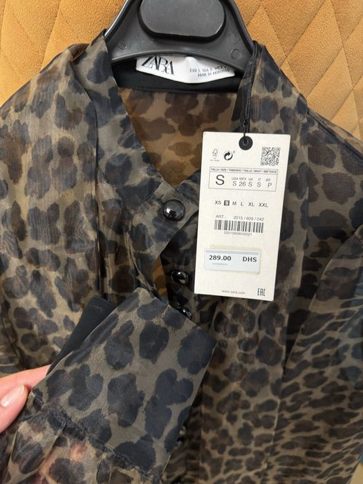 Блузка Zara новая леопард