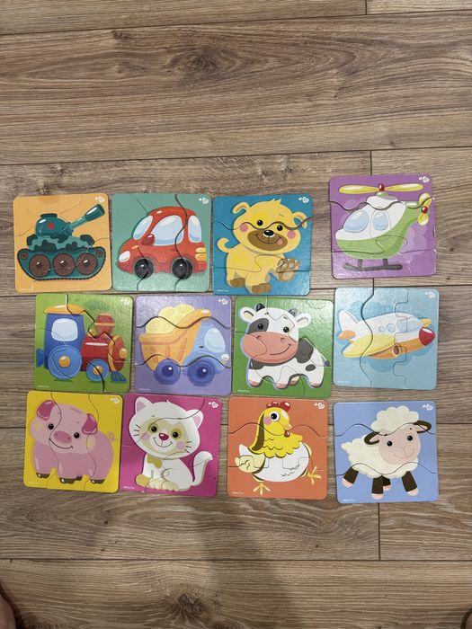 Пазлы для малышей, 2 набора пакетом