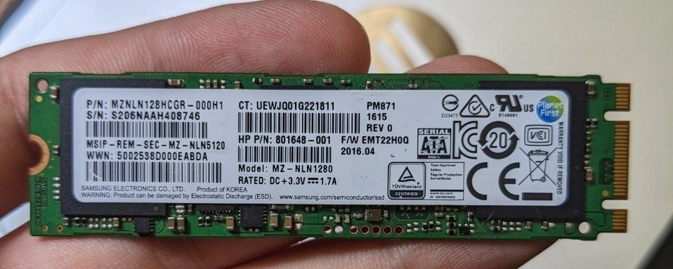 M2 ssd 128gb SAMSUNG 100%