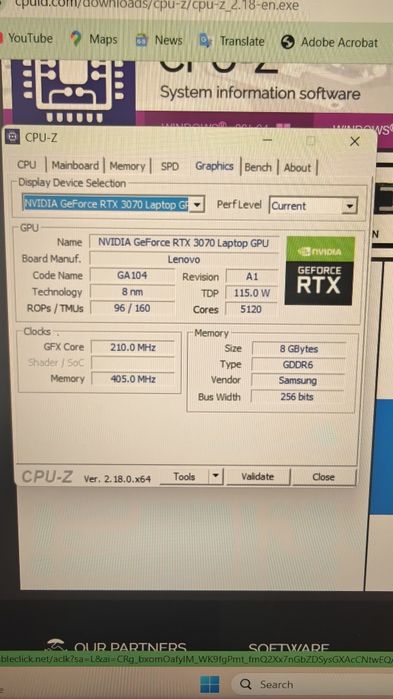 Laptop Lenovo Legion 5 Pro - RTX3070