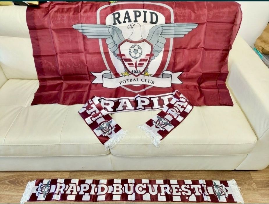 Eșarfă Rapid București + Steag / Set FC Rapid