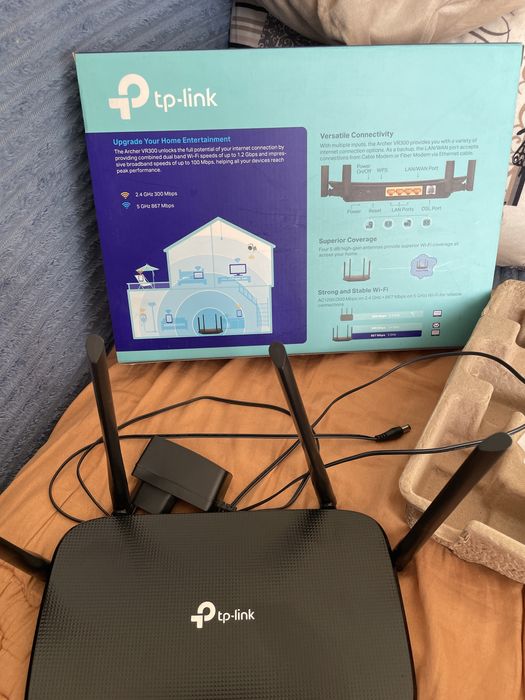 Wi-Fi модем роутер tp link ac1200 archer VR300