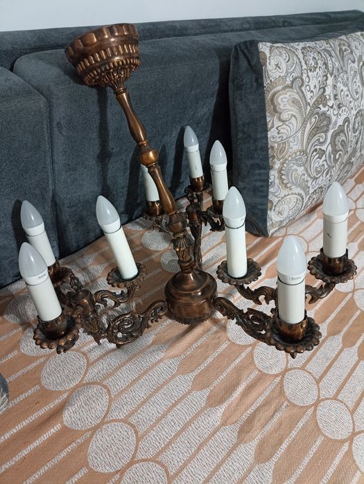 Люстра, бронзовая