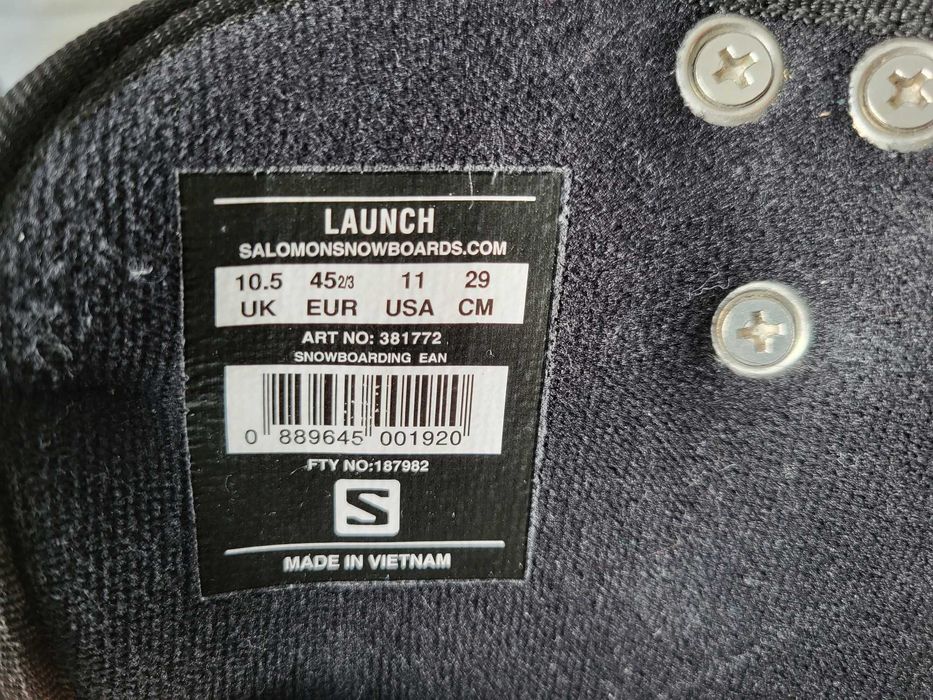 Сноуборд Snowboard обувки Salomon Launch 45EU/29cm