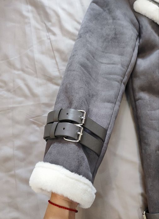 Дубленка серая 46 рр