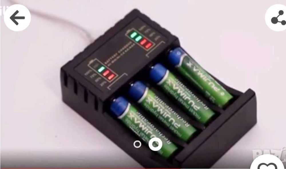 4 слотно зарядно за батерии АА и ААА( нова стока)