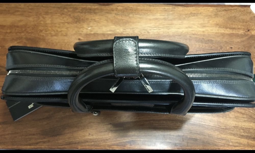 Montblanc “Black Mystery” Leather Briefcase.