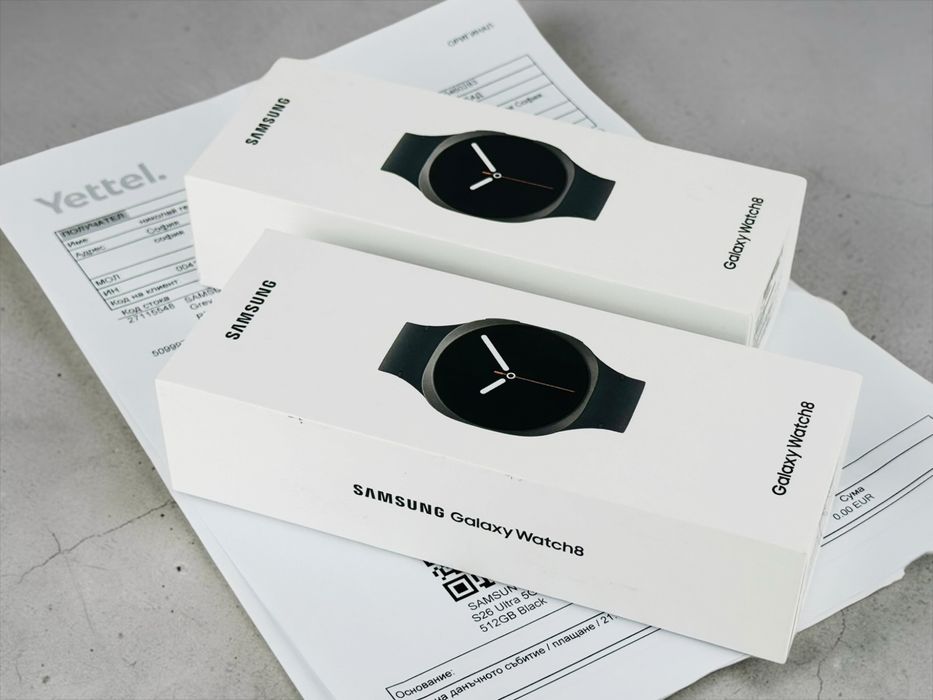 НОВ! Samsung Galaxy Watch 8 BT 44mm Graphite / Silver 3г. Гаранция!