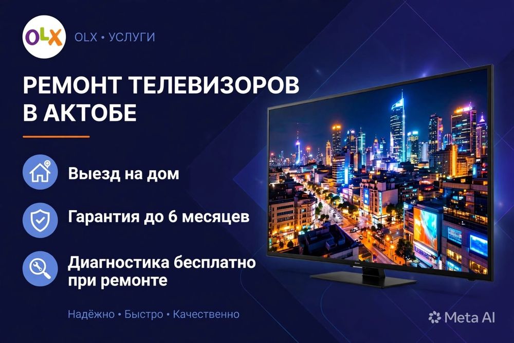 Профессиональный ремонт телевизоров в Актобе