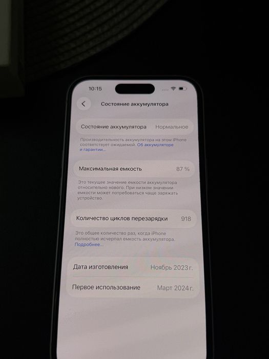 Iphone 15 256гб 87%