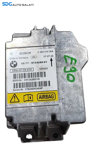 Unitate Modul Calculator Control Airbag Bosch BMW Seria 3 E90 E91 2004 - 2013 Cod 0285010064 6577-9134280-01 [L7602]