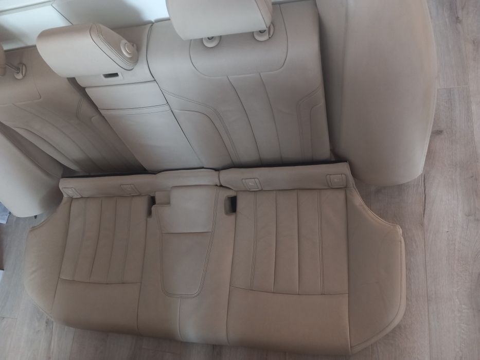 Piese interior piele crem Canberra Beige scaun bancheta BMW G30 G31