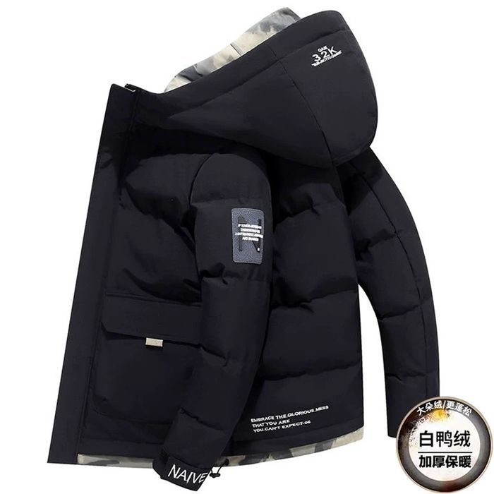 Мужская зимняя пуховая куртка.Erkaklar uchun qishki issiq pufak kurtka