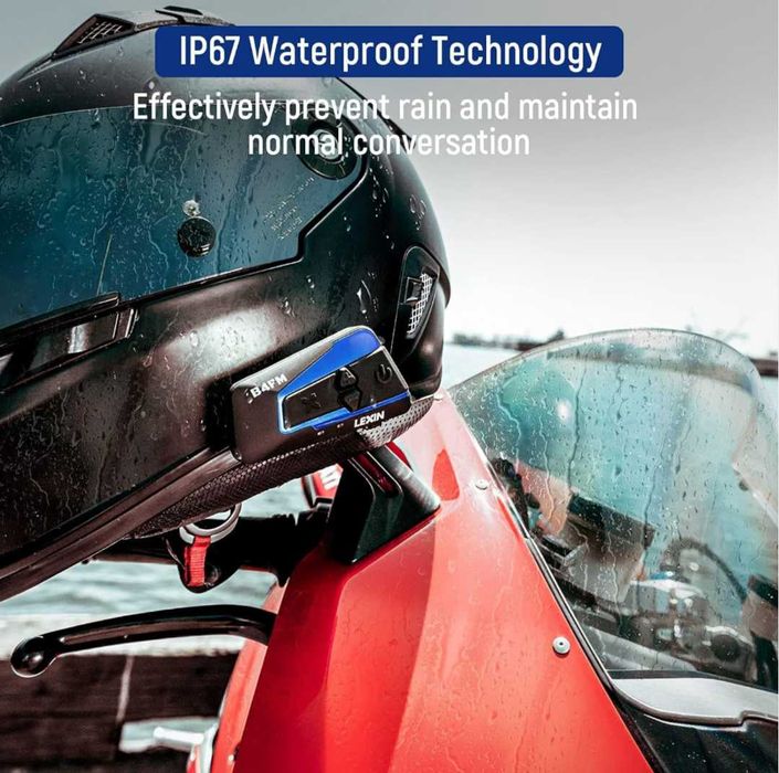 LEXIN B4FM Bluetooth слушалки пакет 2 бр. комплект интерком за каска