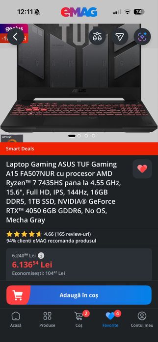 Laptop Gaming ASUS TUF Gaming A15