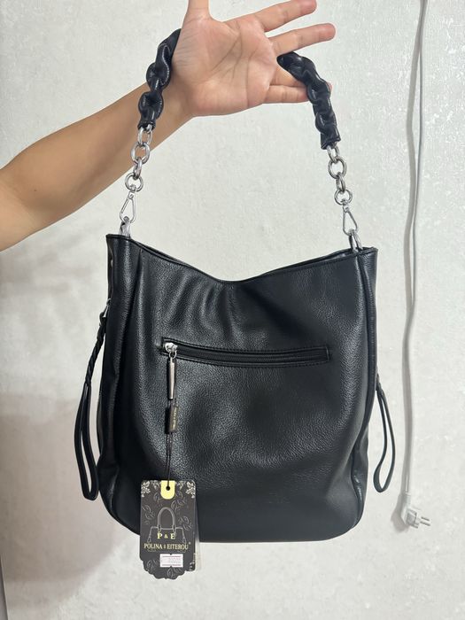 Сумка женская черная кожа