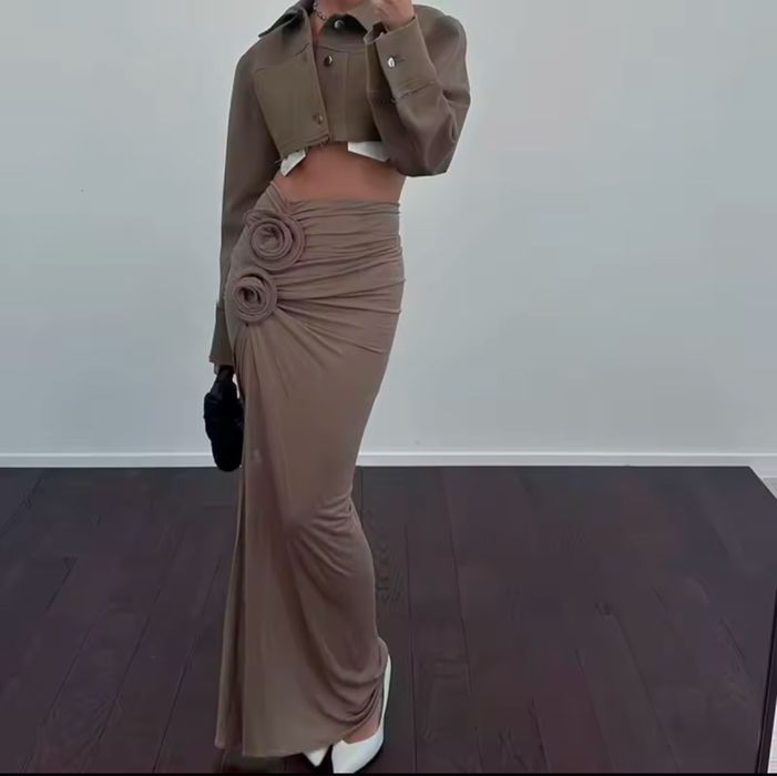 Дълга пола с цветя